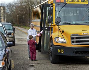 WV buses deliver meals. WV buses deliver meals.